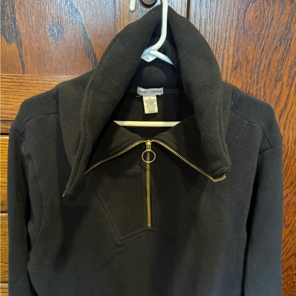 Navy Zip-Up Sweater - Picture 2 of 4